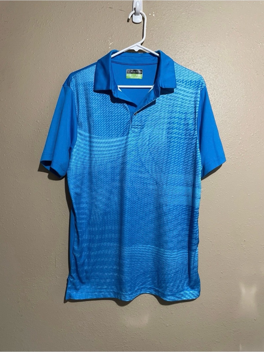 PGA Tour Blue Short Sleeve Golf Polo Shirt Men’s M Athletic Fit